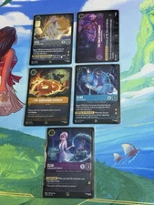 Disney Lorcana Whispers In The Well League Play OP FOIL PROMO  Cards Set of 5