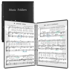 Sheet Music Folder, Premium Spiral Binder Organizer for Black