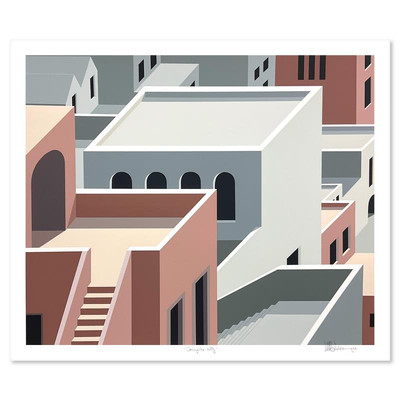 Schlesinger (1915-2011) ''Complex City'' Hand Signed Limited Edition Serigraph