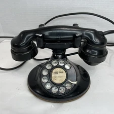 Bell System Western Electric Telephone Black F1 Rotary Phone Desk Top 1940s Vtg