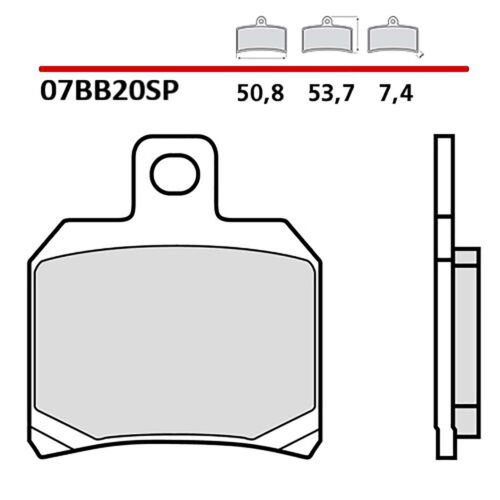 BREMBO MOTORCYCLE GUZZI V7 CAFE CLASSIC 750 09-12-COD.0 REAR BRAKE PAD KIT - Picture 1 of 1