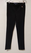 Tommy Hilfiger Women  s Black Stretch Dress Pants Soft Touch Size XS Gold Charm