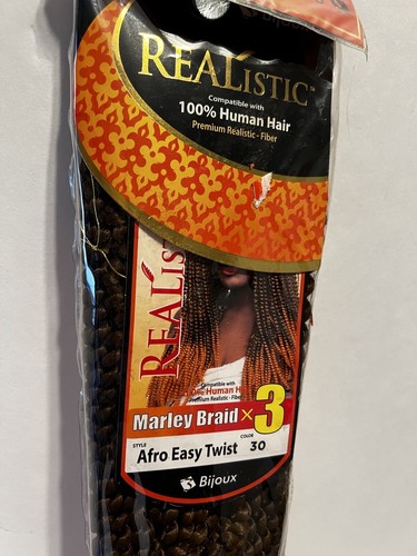 BEAUTY ELEMENTS BIJOUX Marley Braid Afro Easy Twist Color 30 BRAIDING HAIR - Afbeelding 1 van 7