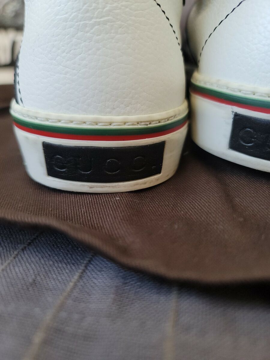 Gucci Hi-Top Lace-Up Sneaker with Embossed G Script 245310 Gucci Hi-Top Lace-Up Sneaker with Embossed G Script 245310