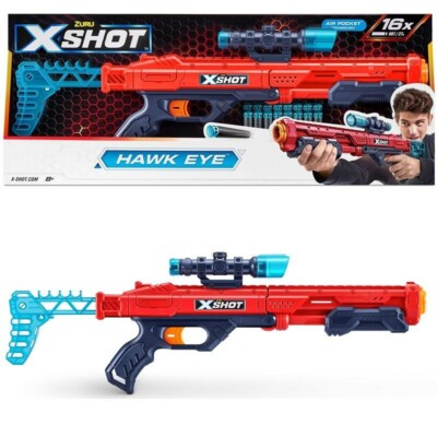 #ad Zuru X Shot Hawk Eye Long Range Pump Action Dart Blaster Up to 98ft 30m New 8 $19.50