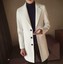 thumbnail 17  - Men Lapel Woolen Trench Coat Slim Casual Single-breasted Business Jacket Outwear