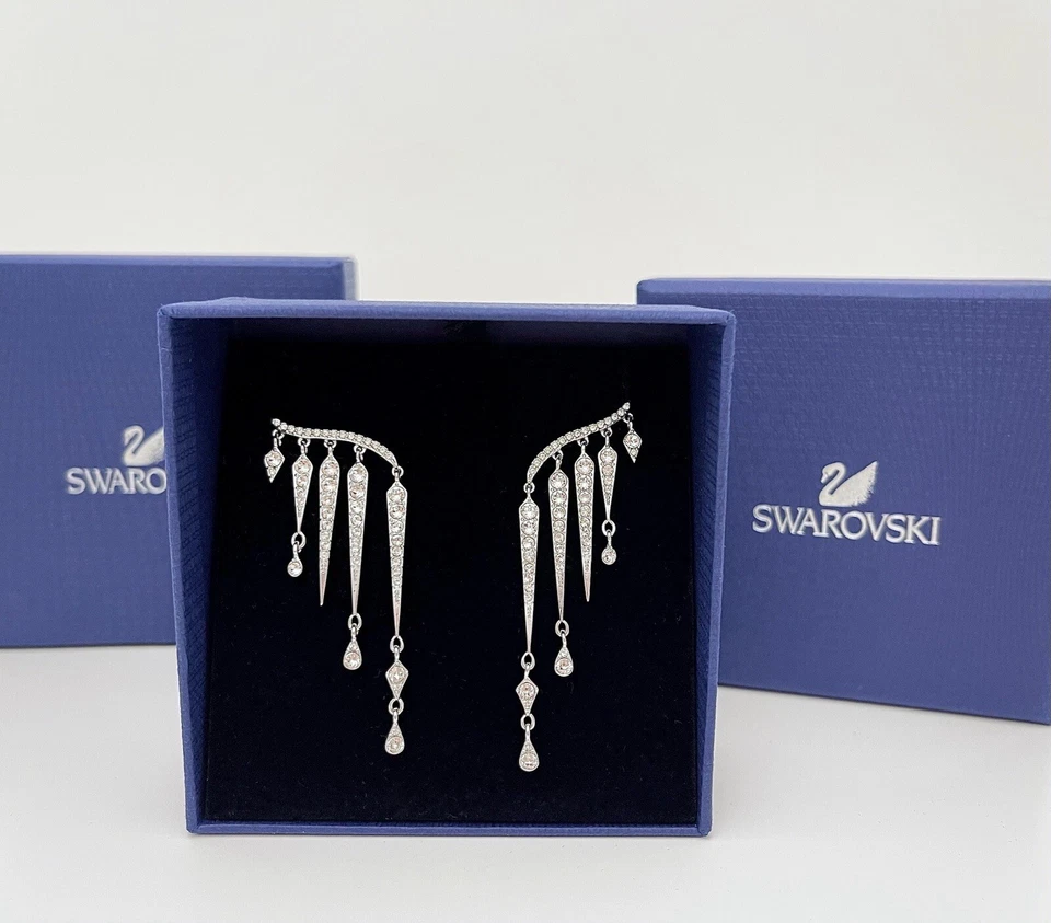 Swarovski originale orecchini donna mod. FLAME a cascata con pavè di cristalli - Immagine 3 di 4