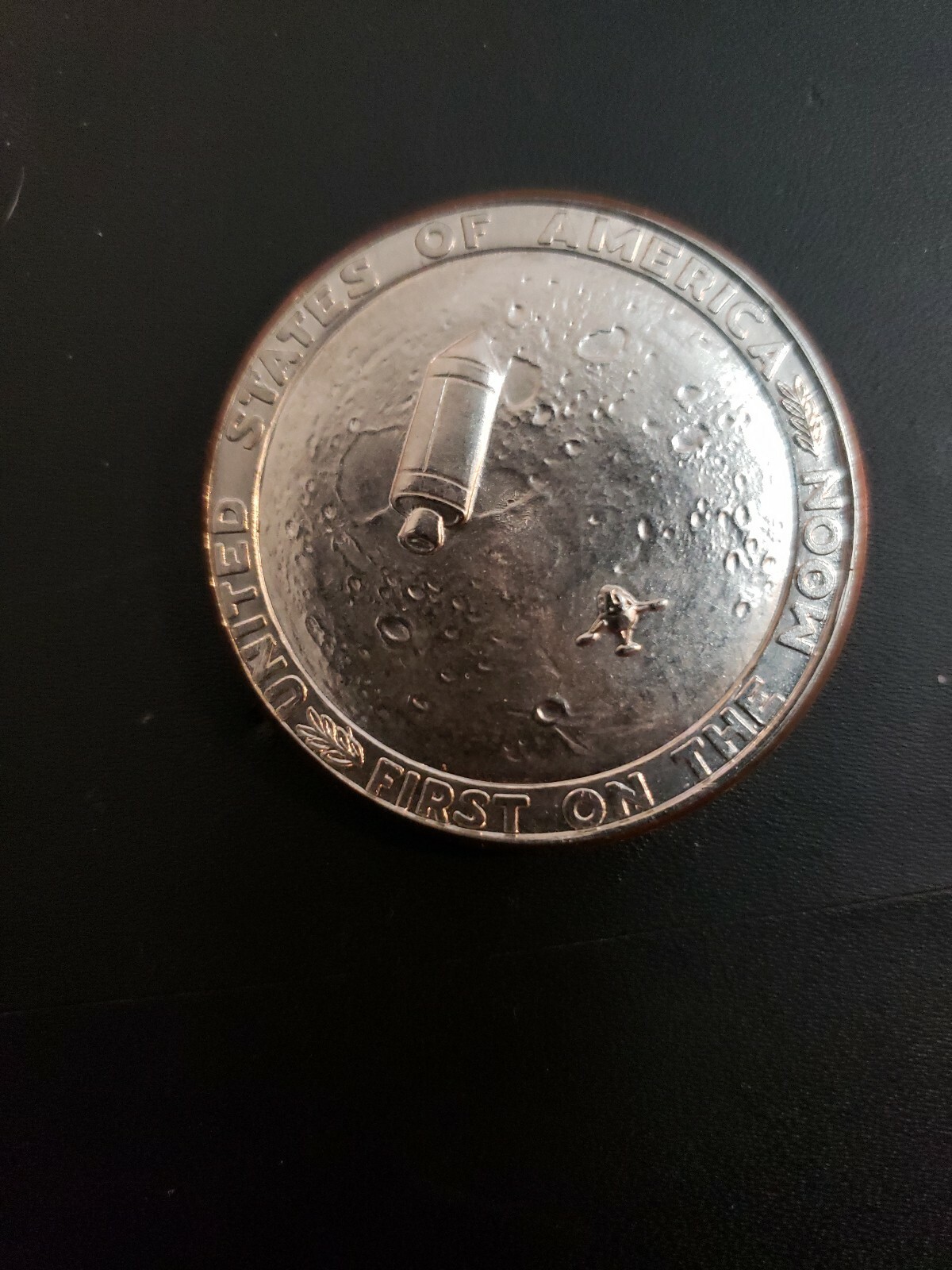 VINTAGE 1969 APOLLO 11 NASA SPACE FIRST MAN ON MOON SILVER NEIL ...