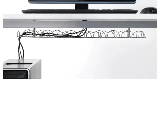 IKEA SIGNUM - Cable Management - Horizontal - Metal Silver - 70CM X 17cm Approx - Image 2 of 3