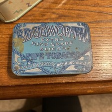 VINTAGE Edgeworth 3 x 2 x 3/4 inch Pipe Tobacco Empty tobacco tin, great colors