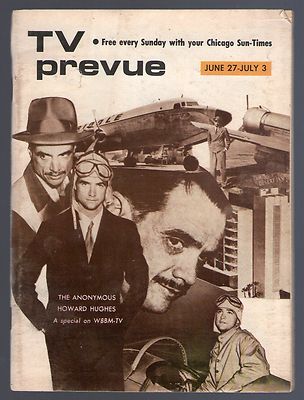 HOWARD HUGHES~AVIATOR~LEO G.CARROLL~LEE PATRICK~CHICAGO TV PREVUE GUIDE 1971