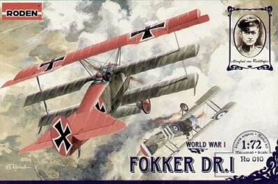 Roden 010 Maßstab 1:72 Fokker Dr.I. Weltkrieg