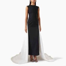 Trian O Neck Sheath/Column Evening Gowns Sleeveless Wedding Guest Dress
