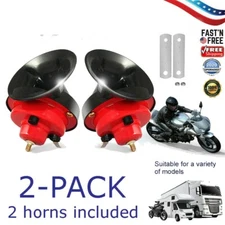2PC 12V Super Loud Train Air Horn Waterproof Motorcycle Car Truck SUV Boat