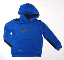 Nike Boys Hoodie Sweatshirt Swoosh Therma-Fit Reflex Blue Size 4 NWOT