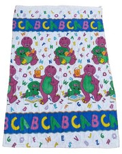 Vintage 1993 Barney Baby Bop ABC Quilted Blanket The Lyons Group 56" x 39"