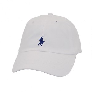 white polo hat with leather strap
