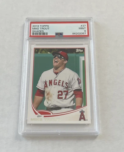 2013 Topps Mike Trout 27 Shades SP Photo Variation PSA 9 Angels