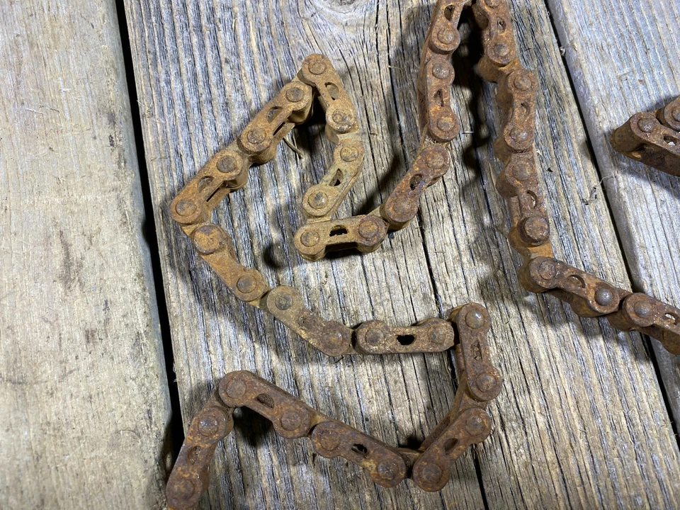 .VINTAGE ANTIQUE BIKE BICYCLE SKIPTOOTH CHAIN INCH PITCH 40/81 LINKS SKIP TOOTH - Image 3 of 4