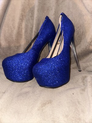 Sexy Exotic Stripper Platform Glitter High Heels 7.5  Shoe