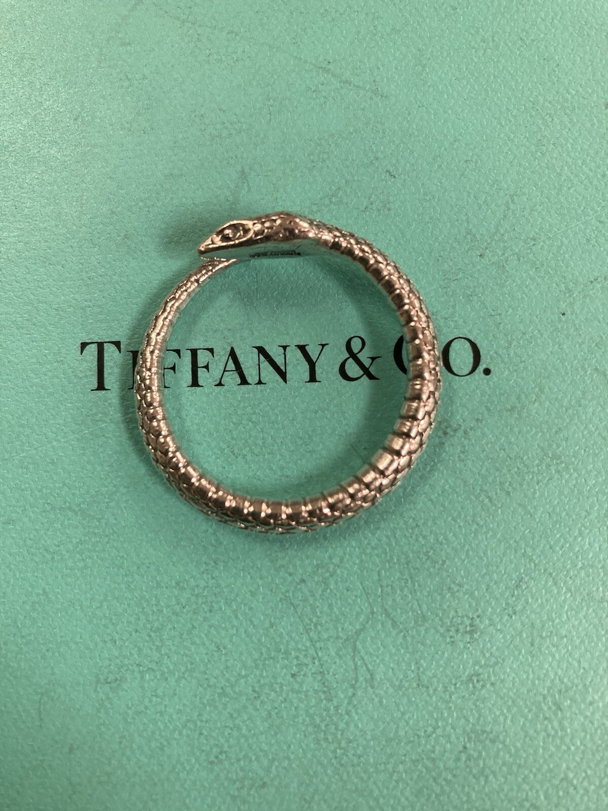 Tiffany & Co sterling silver Snake key ring 1971 keyring keychain rare  vintage