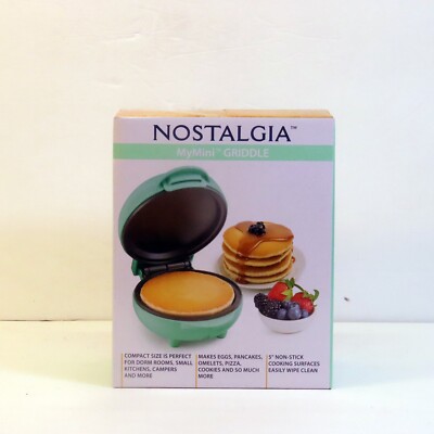 Nostalgia MyMini Mini GRIDDLE 5'' Non-Stick Cooking Surface Factory Sealed NEW