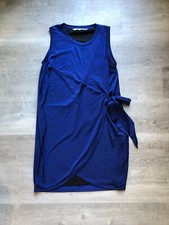Rachel Rachel Roy Blue Sleeveless Faux Wrap Jersey Dress Size L