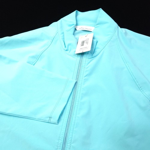 PETER MILLAR WOMENS JACKET GOLF ZIP SWEATER -XL- AQUA BLUE FLEX ADAPT JAMESON - Picture 13 of 16