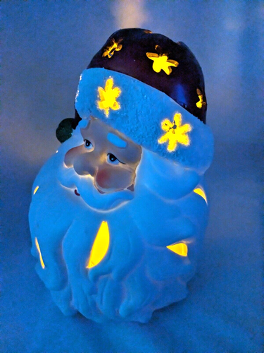 Santa Claus 9" x 6" Flameless LED Candle w/ timer by Home Reflections - Picture 3 of 10