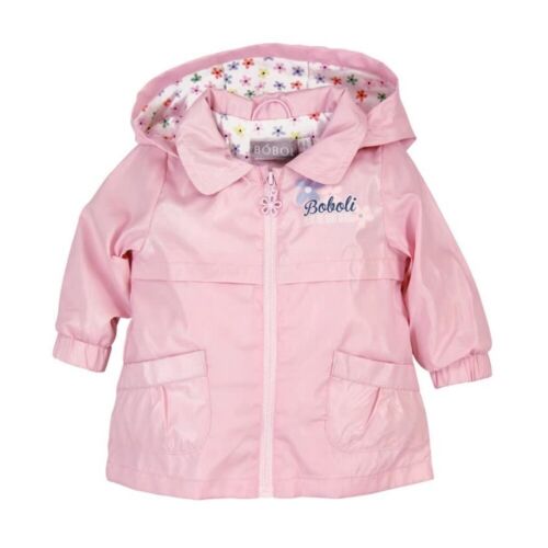 Bóboli baby girls rain jacket with hood pink size 62 68 74 80 86 92 - Picture 1 of 12
