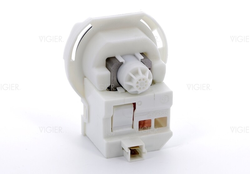 Pompe de vidange compatible Whirlpool avec moteur synchrone silencieux 30W