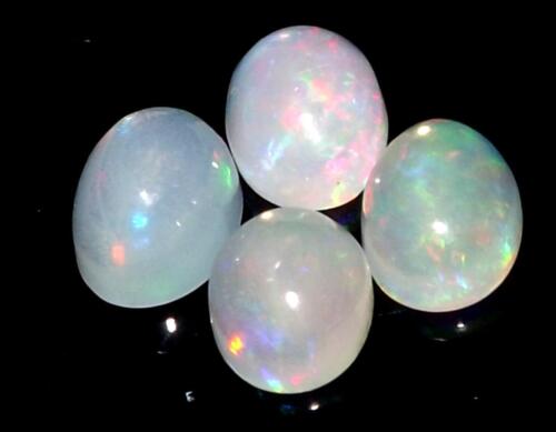 2.10 cts Ethiopian Welo Fire Opal 7 x 5 mm Oval Cabochon Lot  4 Nos #ooml115 - Picture 1 of 4