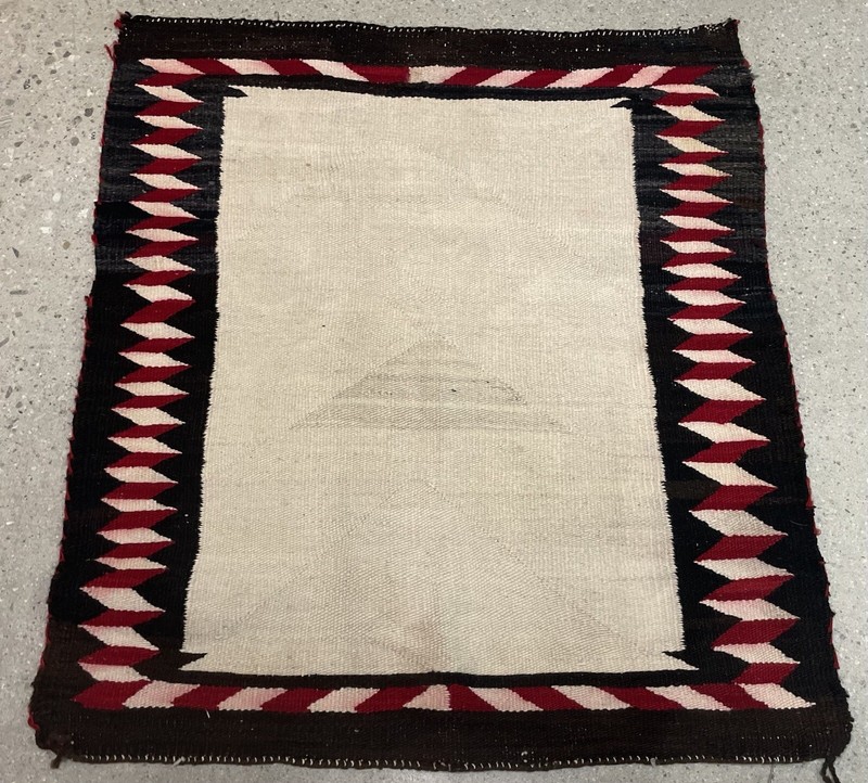 AN AWESOME NATIVE AMERICAN INDIAN , NAVAJO SADDLE BLANKET2’6” X 2’9”