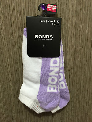 BULK NEW BONDS KIDS LOGO Light Trainer SOCKS size 9-12 5-7 yrs