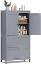 Bathroom Floor Storage Cabinet, Bathroom Storage Unit, Freestanding Cabinet with
