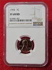 1955 LINCOLN WHEAT BACK PENNY    NGC PF 68 RD                           #T0597