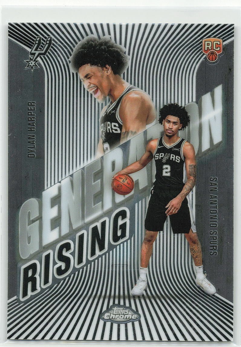 Dylan Harper 2025-26 Topps Chrome Generation Rising Rookie #2 San Antonio Spurs