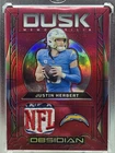 2024 Panini Obsidian Dusk Justin Herbert #DM-JHT Red (MEM) Custom 1/1 NFL Shield