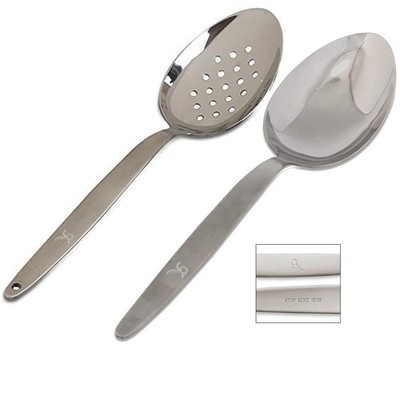 BNAZIND Kunz Perforated and Regular Set | Pack of 2 | 9 Inch Medium, Silver 