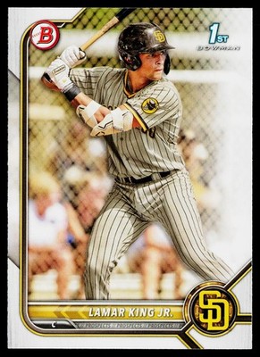 Lamar King Jr. 2022 Bowman Draft #BD-143 San Diego Padres
