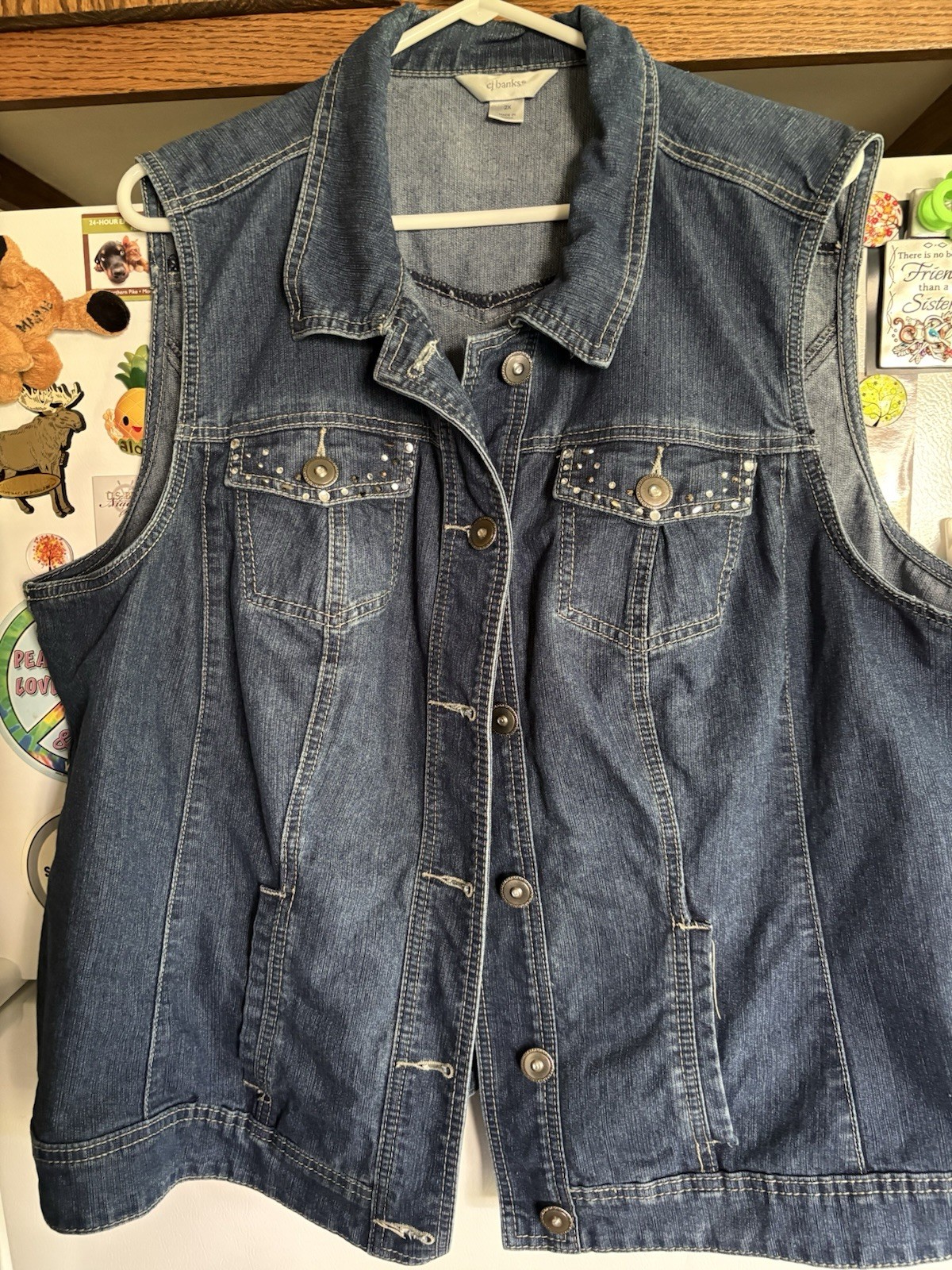 CJ Banks Women's Denim Vest size 2X