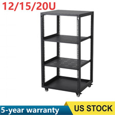 12/15/20U Open Frame Network/Server Rack for IT  AV Gear Floor Standing Wall Mo