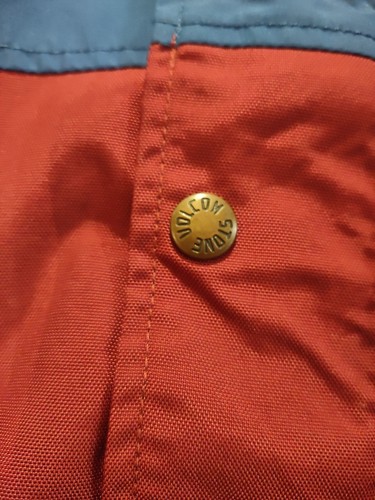 Vintage Volcom Outdoors Jacket Zip Up All Weather Rain Mens Large Skate Red Blue - Picture 4 of 8
