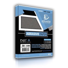 1200 Grit Sandpaper Sheets 50 Pack 9x11 in High-Performance Abrasive Ultra-Fi...