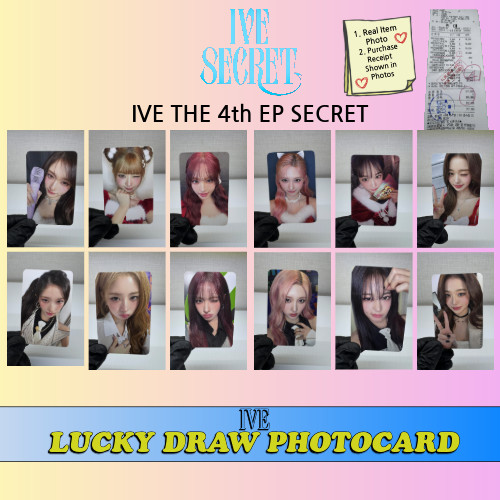 IVE 4th EP Album IVE SECRET Withmuu Lucky Draw Official Photocard Jang Wonyoung