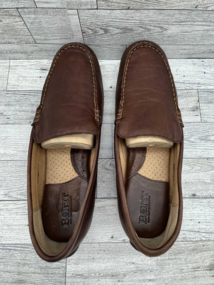 Born Shoes Mens Size 9 Brown Leather Slip On Loafer Driving  display picture 3