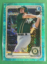 2020 Bowman Chrome Prospect Austin Beck #BCP-16 AQUA SHIMMER REFRACTOR /125