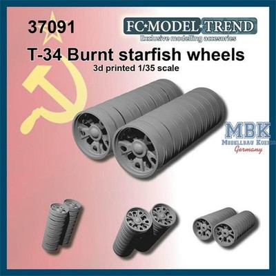 FC MODEL TREND FCMT37091 T-34 Starfish burnt wheels