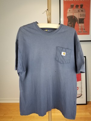 VINTAGE CARHARTT GRADIENT SUN FADED ONE POCKET HEAVY COTTON BOXY T-SHIRT SZ XL