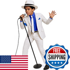 Woaproer Kids Dance Star Costume Boys 80S 90S Pop Star Stage Outfits Halloween